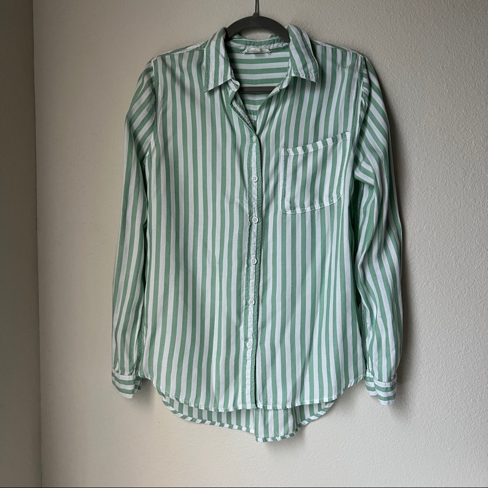Beachlunchlounge Button Down Green White Size S
